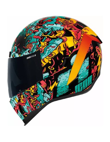 Capacete Icon Airform Munchies MIPS | azul e verde
