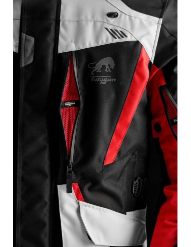 Chaqueta Furygan Apalaches Evo | Negro-perla-rojo