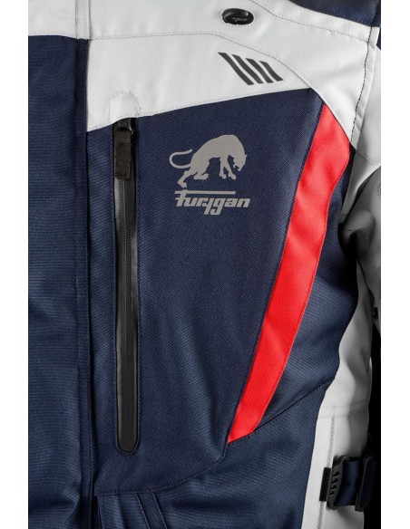 Chaqueta Furygan Apalaches Evo | Azul-perla-rojo