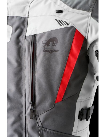 Chaqueta Furygan Apalaches Evo | Gris-perla-rojo