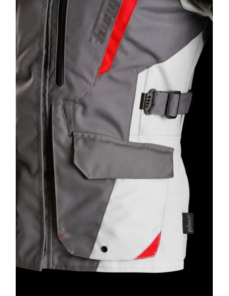 Chaqueta Furygan Apalaches Lady Evo | Gris-perla-rojo