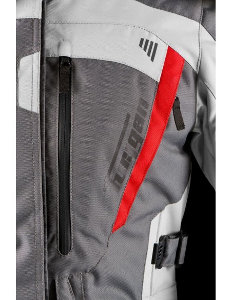Chaqueta Furygan Apalaches Lady Evo | Gris-perla-rojo