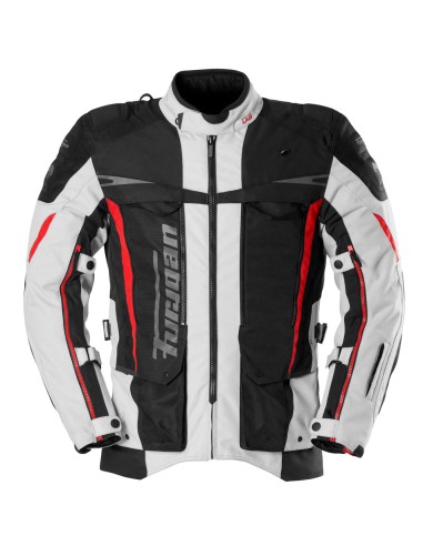 Chaqueta Furygan Montroc Kevlar Primaloft 3en1+ | Negro-perla-rojo