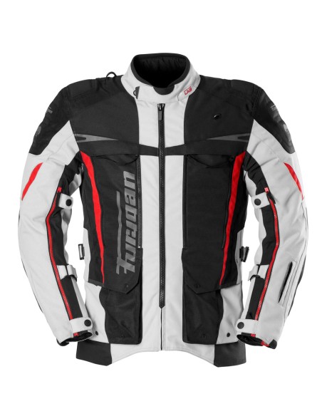 Chaqueta Furygan Montroc Kevlar Primaloft 3en1+ | Negro-perla-rojo