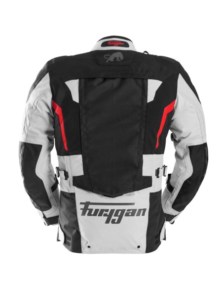 Chaqueta Furygan Montroc Kevlar Primaloft 3en1+ | Negro-perla-rojo