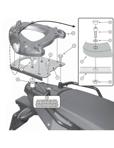 Givi SR5107 Fixação BMW F 650 GS / F 800 GS...