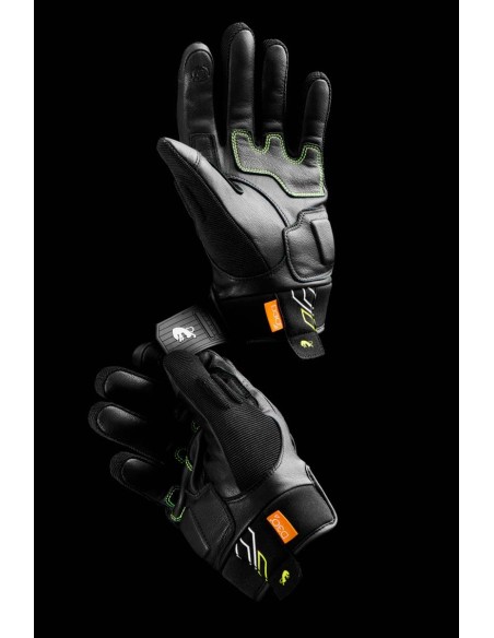 Guantes Furygan Jet Neon D30Negro-blanco-amarillo fluor