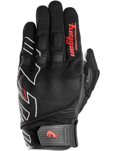 Guantes Furygan Jet Neon D30Negro-blanco-rojo