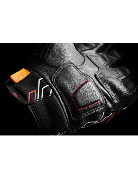Guantes Furygan Jet Neon D30Negro-blanco-rojo