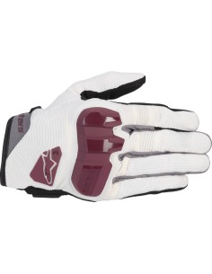 Guantes Alpinestars Chrome Women's | Blanco y borgoña