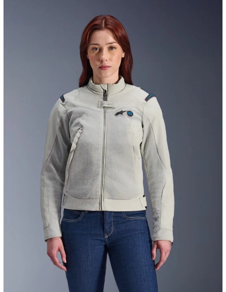 Chaqueta Alpinestars Stella Circal-1 Air | Gris metal y azul