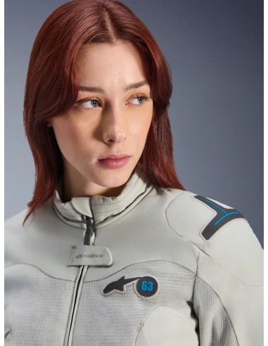 Chaqueta Alpinestars Stella Circal-1 Air | Gris metal y azul