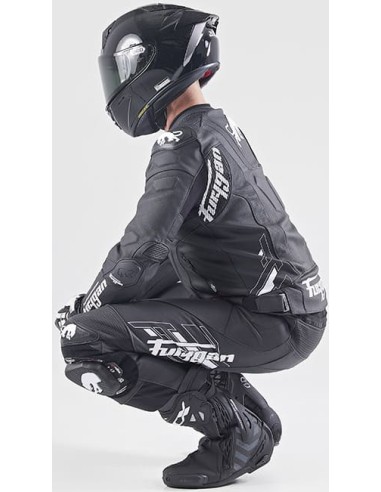 Pantalón Furygan Drack | Negro-blanco-blanco