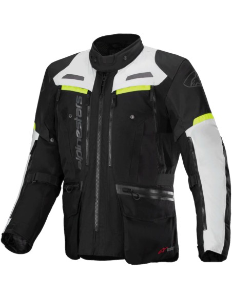 Chaqueta Alpinestars Bogota Pro Drystar | Negro-gris hielo-amarillo fluor