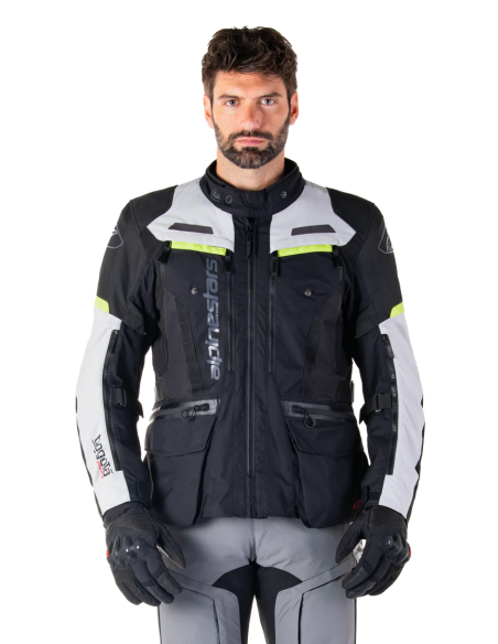 Chaqueta Alpinestars Bogota Pro Drystar | Negro-gris hielo-amarillo fluor