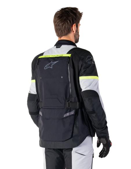 Chaqueta Alpinestars Bogota Pro Drystar | Negro-gris hielo-amarillo fluor