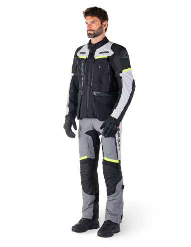 Chaqueta Alpinestars Bogota Pro Drystar | Negro-gris hielo-amarillo fluor