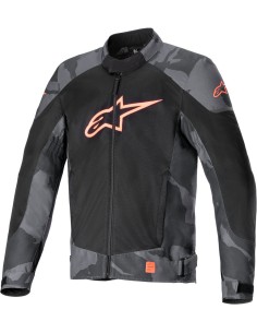 Chaqueta Alpinestars T-SP X Superair | Gris camuflaje y rojo fluor