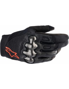 Guantes Alpinestars Megawatt | Negro y rojo fluor