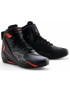 Zapatillas Alpinestars Faster-4 Drystar | Negro-rio red-rojo fluor
