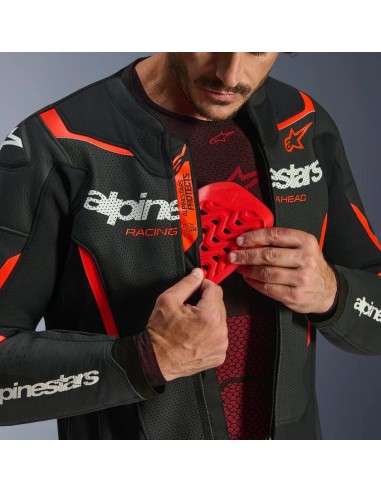 Chaqueta Alpinestars GP Force V2 Airflow | Negro y rojo fluor