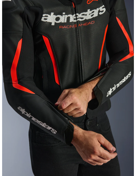 Chaqueta Alpinestars GP Force V2 Airflow | Negro y rojo fluor