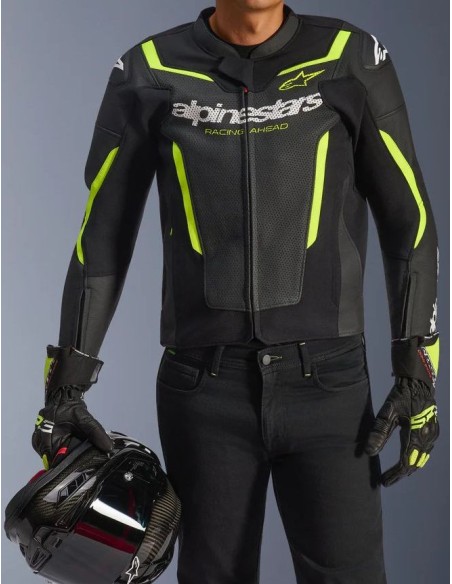 Chaqueta Alpinestars GP Force V2 Airflow | Negro y amarillo fluor