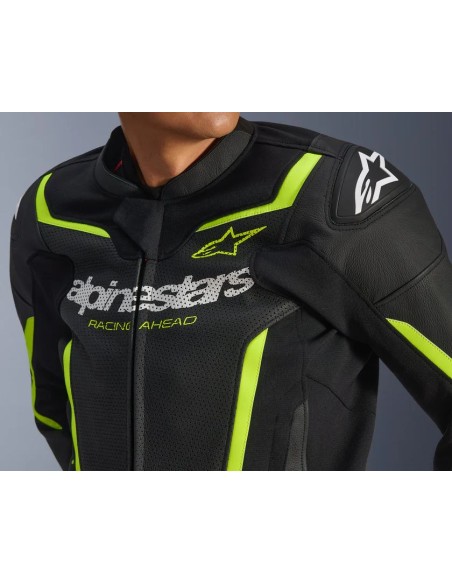 Chaqueta Alpinestars GP Force V2 Airflow | Negro y amarillo fluor