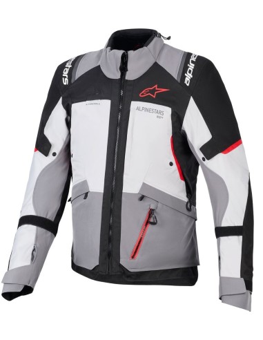 Chaqueta Alpinestars Andes V4 Drystar | Gris oscuro-gris hielo-negro-rojo brillante