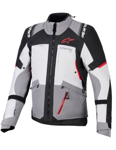 Chaqueta Alpinestars Andes V4 Drystar | Gris oscuro-gris hielo-negro-rojo brillante