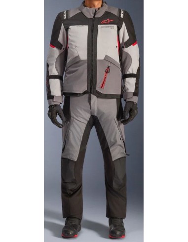 Chaqueta Alpinestars Andes V4 Drystar | Gris oscuro-gris hielo-negro-rojo brillante