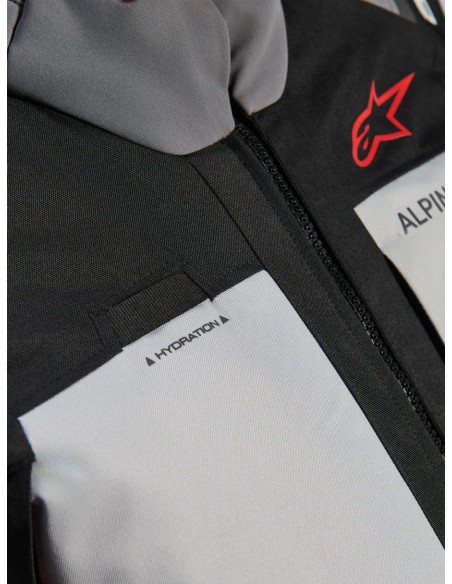 Chaqueta Alpinestars Andes V4 Drystar | Gris oscuro-gris hielo-negro-rojo brillante