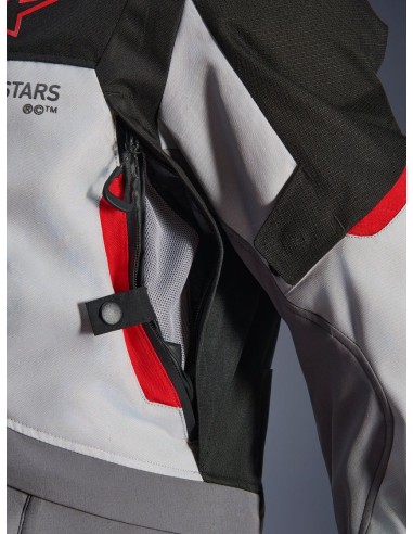 Chaqueta Alpinestars Andes V4 Drystar | Gris oscuro-gris hielo-negro-rojo brillante