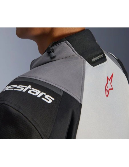Chaqueta Alpinestars Andes V4 Drystar | Gris oscuro-gris hielo-negro-rojo brillante