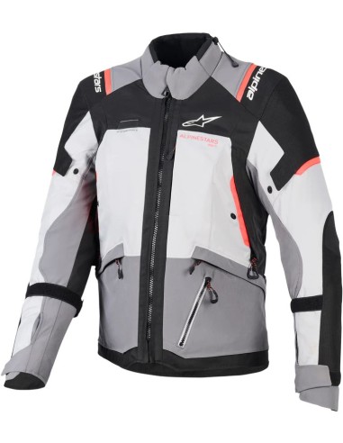 Chaqueta Alpinestars Stella Andes V4 Drystar | Gris oscuro-gris hielo-negro-coral fluor