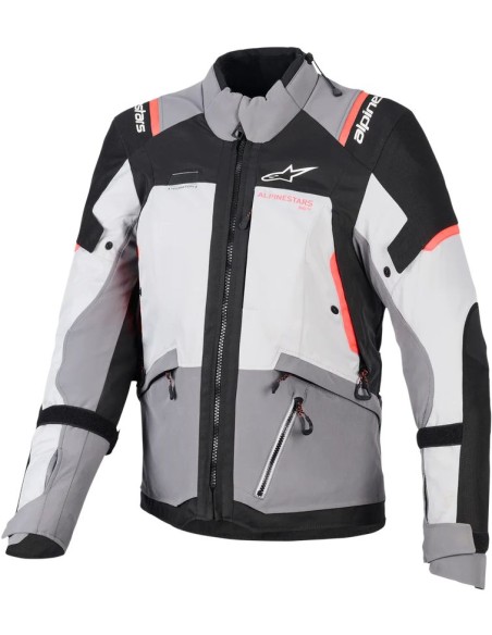 Chaqueta Alpinestars Stella Andes V4 Drystar | Gris oscuro-gris hielo-negro-coral fluor