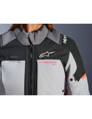 Chaqueta Alpinestars Stella Andes V4 Drystar | Gris oscuro-gris hielo-negro-coral fluor