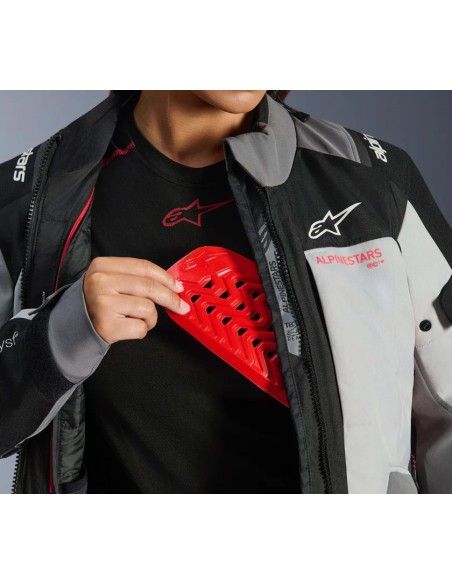 Chaqueta Alpinestars Stella Andes V4 Drystar | Gris oscuro-gris hielo-negro-coral fluor