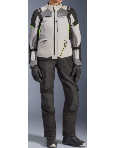 Chaqueta Alpinestars Stella Andes V4 Drystar | Gris hielo-gris oscuro-negro-amarillo fluor