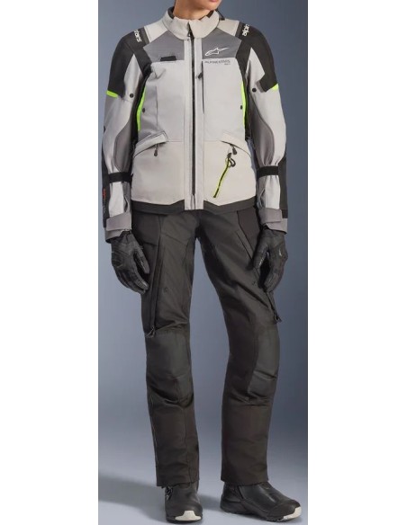 Chaqueta Alpinestars Stella Andes V4 Drystar | Gris hielo-gris oscuro-negro-amarillo fluor
