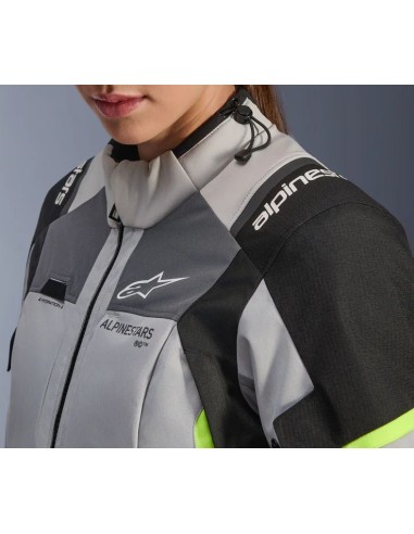 Chaqueta Alpinestars Stella Andes V4 Drystar | Gris hielo-gris oscuro-negro-amarillo fluor