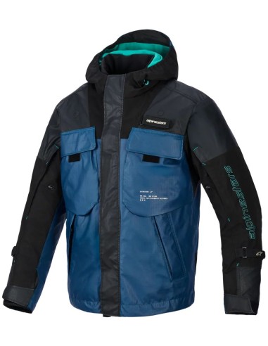 Chaqueta Alpinestars Mospher Waterproof | Negro y gasolina oscuro