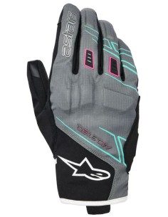 Guantes Alpinestars Stella Moblast Waterproof | Gris-negro-rosa fluor