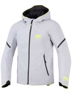 Chaqueta Alpinestars Aeroshell Waterproof | Gris medio y amarillo fluor