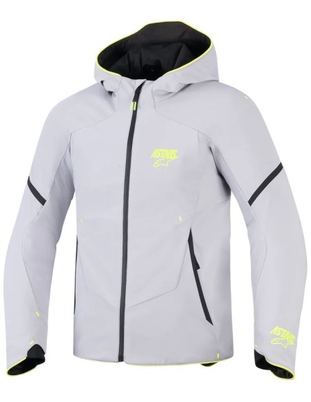 Chaqueta Alpinestars Aeroshell Waterproof | Gris medio y amarillo fluor