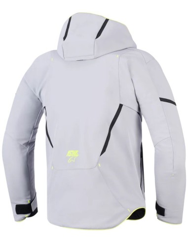 Chaqueta Alpinestars Aeroshell Waterproof | Gris medio y amarillo fluor