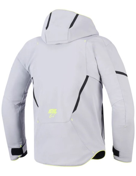 Chaqueta Alpinestars Aeroshell Waterproof | Gris medio y amarillo fluor
