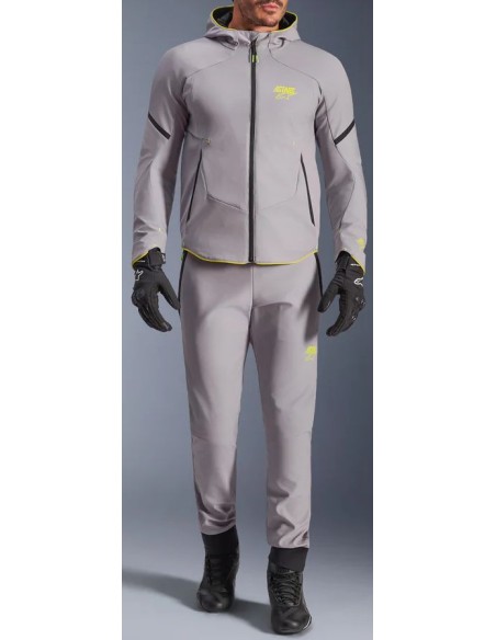Chaqueta Alpinestars Aeroshell Waterproof | Gris medio y amarillo fluor