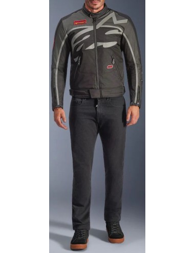 Chaqueta Alpinestars Axton | Antracita negra y mandarina roja