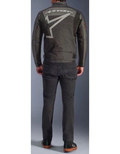 Chaqueta Alpinestars Axton | Antracita negra y mandarina roja